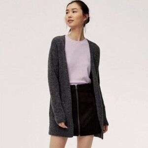 Aritzia Wilfred free 100% Cashmere Very Soft Brown Cardigan